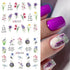 12 Sheets Flower Nail Art Stickers Spring Summer Nail Stickers Water Transfer Nail Art Supplies Lily Orchid Butterfly Small Flower Spring Nail Dec...