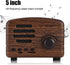 Wireless Bt Speaker, Portable Wooden Retro Desktop Speaker Bass Stereo FM Radio Speaker Support USB TF Card Fit for Travel Home Beach Bathroom Out...