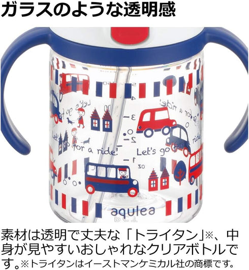 Richell Aqulea Outing Straw Mug 320ml Pink...