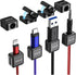 Magnetic Charger Cord Organizer Clips: 8-Pack Under Desk Charging Cable Holder - Easy Secure Adhesive Phone USB Wire Management Keeper for Home, O...