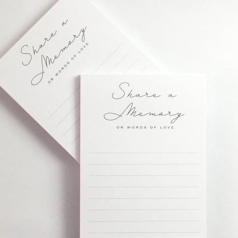 Share a Memory Cards - Minimalist Well Wishes Card - 4 x 6 - Set of 50 - for Celebration of Life, Weddings, Anniversaries, Memorials, Funerals, Bi...
