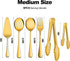 Serving Utensils, XEVOM 6-Piece Stainless Steel Serving Utensil Set Include Serving Spoon, Slotted Serving Spoon, Serving Fork,Serving Tong, Appet...
