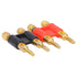 2Pcs Stackable Dual Banana Banana Plugs for Speaker Wire, Banana Connectors for Speaker Wire, Brass Banana Plug 2 Way Banana Connectors Male Plug ...