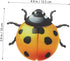 MERRYHAPY 3pcs Wall Wrought Iron Pendant Garden Decor Metal Ladybug Garden Wall Art Lawn Decorations Outdoor Yard Iron Animal Decor Hanging Wall A...
