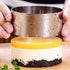 Stainless Steel 3D Cake Molds with Pusher Lifter Cooking Rings Set of 4,Baking Dish Bakeware Tools Cupcake Mold Mousse Ring Cheese Tools Salad Cak...