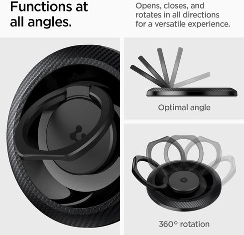 Spigen O-Mag Ring (Upgraded) (MagFit) Magnetic Phone Holder Grip (Popsocket) Designed for MagSafe Compatible with iPhone 15 Pro Max, 15 Pro, 15 Pl...