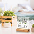 Funny Bathroom Desk Decor,Soak Relax Funny Bathroom Sign Acrylic Plaque With Wooden Stand Sign for Bathroom Shelf Toilet Restroom Home Tabletop De...