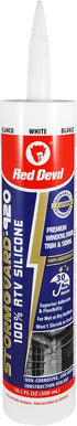 Red Devil 0780 StormGuard 920 100% RTV Silicone Window and Door Sealant, A Water-Resistant Adhesive for Interior and Exterior Use, 10.1 oz. Tube, ...