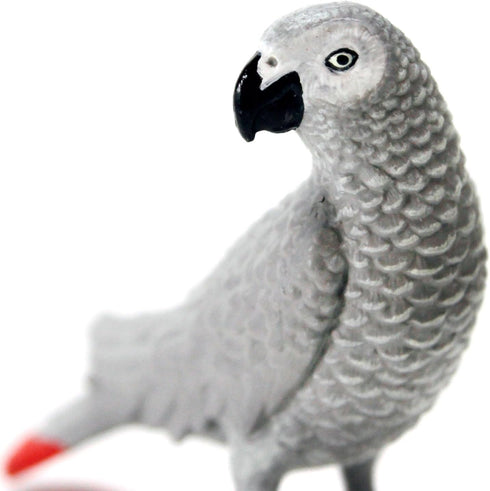 Safari Ltd. African Grey Parrot Figurine - Detailed 2" Plastic Model Figure - Fun Educational Play Toy for Boys, Girls & Kids Ages 3+...