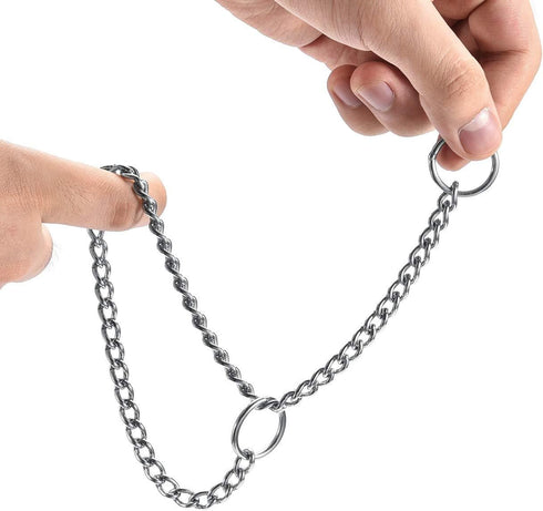 Mogoko Stainless Steel Dog Choke Chain Collar, Puppy Metal P Chain Slip Collar Pet Training Walking Choker(2.0mm;14.0 Inch)...