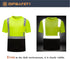 High Visibility Shirts Quick Dry Safety T Shirts with Reflective Strips and Pocket Short Sleeve Mesh Hi Vis Construction Work Class 2 Shirt for Me...