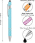 12 Pieces Ballpoint Pen with Stylus Tip, 1.0 mm Black Ink Metal Pen Stylus Pen for Touch Screens, 2 in 1 Stylus Ballpoint Pen (Mixed Color)...