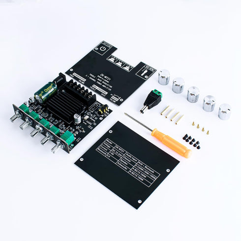 2.1 Channel Bluetooth Audio Power Amplifier Board 50W×2+100W with Treble and Bass Control for DIY Bluetooth Speaker Home Theater......