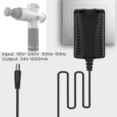 24V Power Cord for Hypervolt Massage Gun HPI5300000100 53000 001-00 Charger for Hyperice 42000 038-00 Battery Charger AC/DC Adapter SK03T1-2400100...