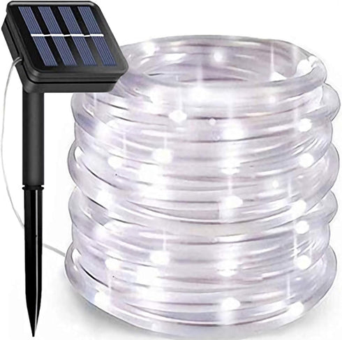 Solar Rope Lights, 66 Feet 200 LED 8 Modes Solar Rope String Lights Outdoor Fairy Lights Waterproof Tube Lights with Solar Panel for Outdoor Indoo...