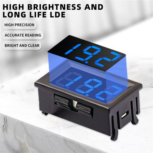 Digital Voltage Display?10Pack 0.56" Two-Wire DC 3V-30V Blue LED Voltmeter Waterproof Display Voltage Tester Meter...