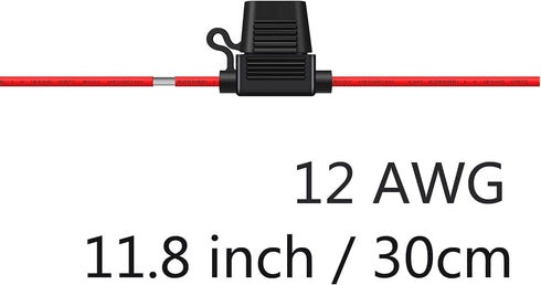 12 Gauge Fuse Holder ATC/ATO, SIM&NAT 5 Packs in-Line Automotive Blade Fuse Holder with 65PCS Standard Car Fuses, 1A 2A 3A 4A 5A 7.5A 10A 15A 20A ...