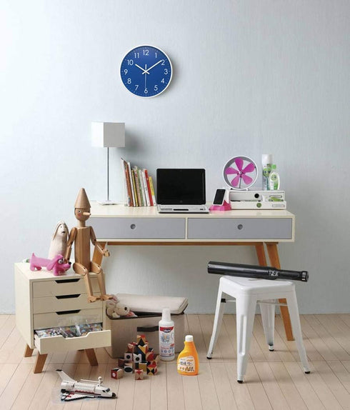 Wall Clock Battery Operated Indoor Non-Ticking Silent Quartz Quiet Sweep Movement Wall Clock for Office, Bathroom, Living Room Decorative 10 Inch ...