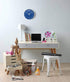 Wall Clock Battery Operated Indoor Non-Ticking Silent Quartz Quiet Sweep Movement Wall Clock for Office, Bathroom, Living Room Decorative 10 Inch ...