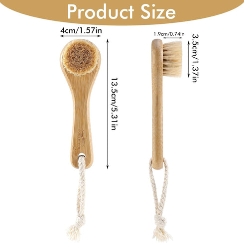 Stain Brush Laundry, Natural Boar Bristle Cleaning Brush, Dense Household Clothes Shoes Stain Remover Tool Ultra Soft Brush for Body Face Knits Co...