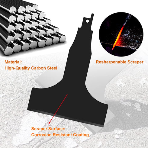 5PCS Reciprocating Saw Spatula Brush Set, Reciprocating Saw Saber Blade, Reciprocating Saw Attachment Includes Reciprocating Saw Shovel and Wire B...