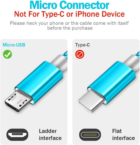 Micro USB Cable 2pack 6ft Android Charger Cord Fast Quick Charging for Samsung 2016 Tab A 7.0 10.1, E 8.0, Kindle Fire Hd Hdx 7 8 10 Tablet, Phone...
