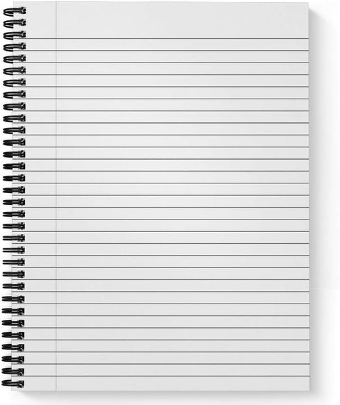 Softcover Love And A Dog Dean Russo 8.5" x 11" Spiral Notebook/Journal, 120 Wide Ruled Pages, Durable Gloss Laminated Cover, Black Wire-o Spiral. ...