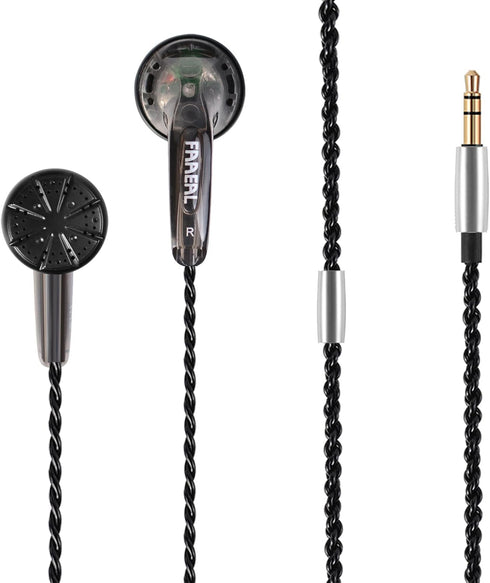 Wired Earphone Snow-Lotus 1.0 in Ear Earphones,64 Ohm Clear Detailed Balanced Sound Flat Head Earbuds,HD Bass Driven Audio,3.5mm Wired HiFi Music ...