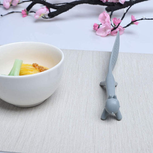 Plastic Squirrel Shaped Non Stick Rice Paddle Spoon Gray...