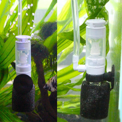Senzeal Mini Sponge Fish Filter Quiet 3 in 1 Small Aquarium Air Pump Filter for Freshwater Saltwater Small Fish Tank with Check Valve 106cm Airlin...
