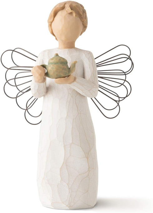 Willow Tree Angel of The Kitchen, Warm Comfort Between Friends, Angel Holds teapot as Welcoming Gesture, A Gift to Celebrate Supportive Friendship...