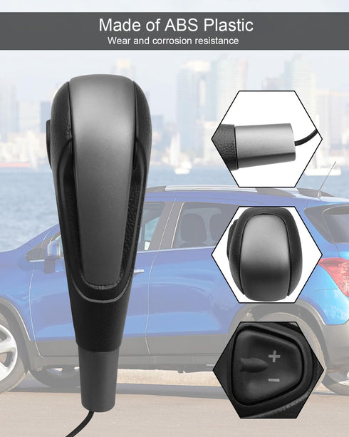 Automatic Transmission Gear Shift Knob Fit for Chevrolet Trax 2013-2017 Sonic 2012-2017, Handle Shift Lever Gear Shifter Knob with Button Replace ...