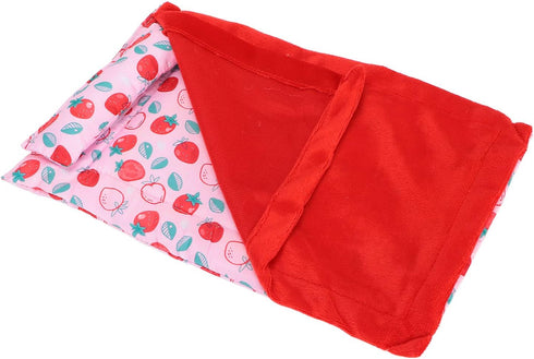 Reptile Sleeping Bag Soft Warm Bearded Dragon Bed Bearded Dragon Blanket Pet Bed with Pillow for Leopard Gecko Small Pet(Red)...