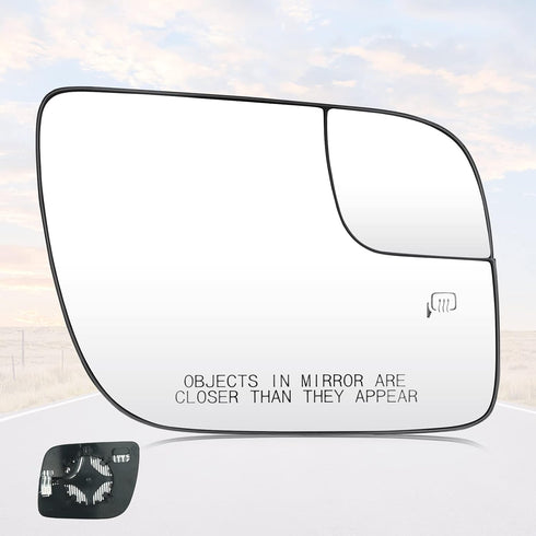Youxmoto Side Mirror Glass 2011-2017 Fit For Ford Explorer Passenger Right Heated Side View Mirror Glass, with Rear Holder, Fit For BB5Z17K707A...