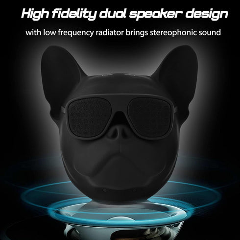 Tbest French Bulldog Speaker,Portable Dog Shaped Stereo Sound Music Player Bluetooth Speaker...