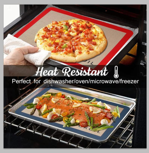 Small Silicone Baking Mats Quarter Sheet Baking Mats Non Stick Silicone Oven Liners, BPA Free, Professional Grade Silicon Baking Sheet for Cookies...