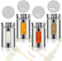 Accmor 2pcs Salt and Pepper Shakers,Stainless Steel Shaker for Salt Powder Sugar Cinnamon Pepper, Spice Dispenser with Adjustable Pour Holes,Silve...