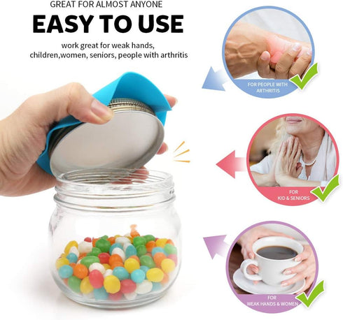 Teenitor 10PCS Rubber Jar Gripper Pads Multi-purpose Gar Opener Gripper Pad Bottle Gripper Opener for Seniors Kids Women Kitchen Coasters Round, 4...