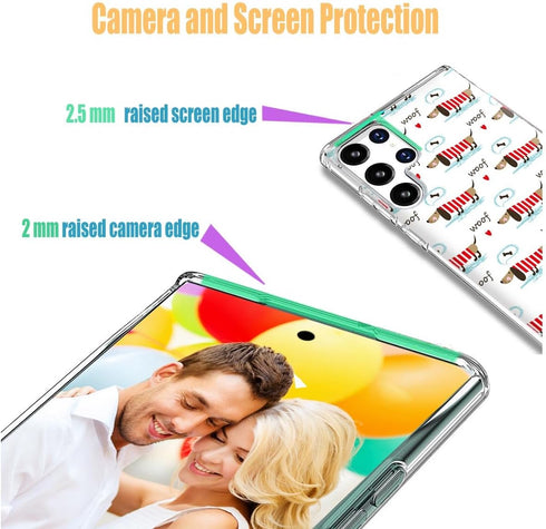 for Galaxy S22 Ultra Case,Samsung S22 Ultra Case for Girl Women Men,ARTIOSIT Thin Slim Soft TPU Clear Protective Phone Case Cover with Design for ...