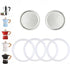 2 Cup Stovetop Espresso Coffee Maker Replacement Parts for Aluminium Moka Pot 2 Pcs Filter with 4 Pcs Silicone Gasket Seals...