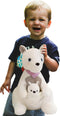 Kangaroo Stuffed Animal Plush Doll - Mother Kangaroo with Removable Child Kangaroo Plushies, Adorable Plushie for Ages 3 and Up, Ideal Gift for To...