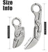 Outdoor Mini Camping Stainless Handle Survival Knife Multifunction Outdoor Tactical Rescue Tools Folding Hunting (new claw knife silver)...
