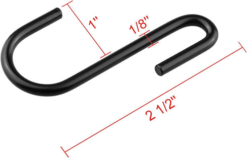 NXG 30-Pack Pot Rack Hooks,Heavy Duty Carbon Steel Black Plating Universal S Hook Sturdy Hanging Hooks,for Hanging Heavy Kitchen Wares,Cookers, Po...