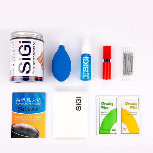 SiGi SG71 7-in-1 Digital Camera Lens Cleaning Kit Mirrorless Camera Cleaning Kit for DSLR Camera Including Lens Blower/Detergent/Swabs/Cleaning Cl...