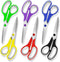 Scissors, 8.5" Scissors All Purpose Comfort Grip Stainless Steel Sharp Scissors for Office School Home Supplies, Right/Left Handed, 6 Piece Set...