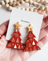 KEOKER Christmas Silk Screen for Polymer Clay, Christmas Silk Screen Stencils for Polymer Clay, Printing on Clay & Other Jewelry Clay Earrings Dec...