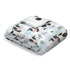 Cow Boho Leaves Baby Blanket for Boy Girl Spring Farm Animals Leaves Flannel Soft Swaddle Blanket Cow Plaids Lightweight Receiving Blankets Beddin...