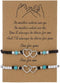 Love Card Couple Ankle Bracelets for Women Handmade Heart Shape Beach Bead Bracelets Anklets Fashion Woven Rice Bead Adjustable Rope Anklet Set fo...