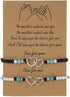 Love Card Couple Ankle Bracelets for Women Handmade Heart Shape Beach Bead Bracelets Anklets Fashion Woven Rice Bead Adjustable Rope Anklet Set fo...