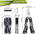 14 in 1 Multitool Pliers Gives One Whistle as a Gift, Professional Pocket Pliers from Wife Daughter to Father Boyfriend Husband on Christmas, Birt...